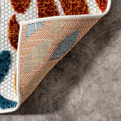 Tapis d'intérieur/extérieur à motif floral audacieux Nuloom Ronda