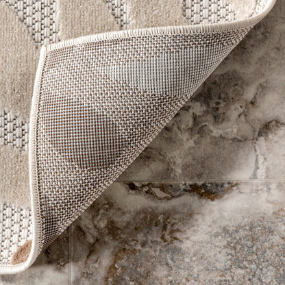 Tapis d'intérieur/extérieur à motif floral audacieux Nuloom Ronda