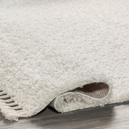 Tapis moderne à poils longs et à pampilles Neva Nuloom
