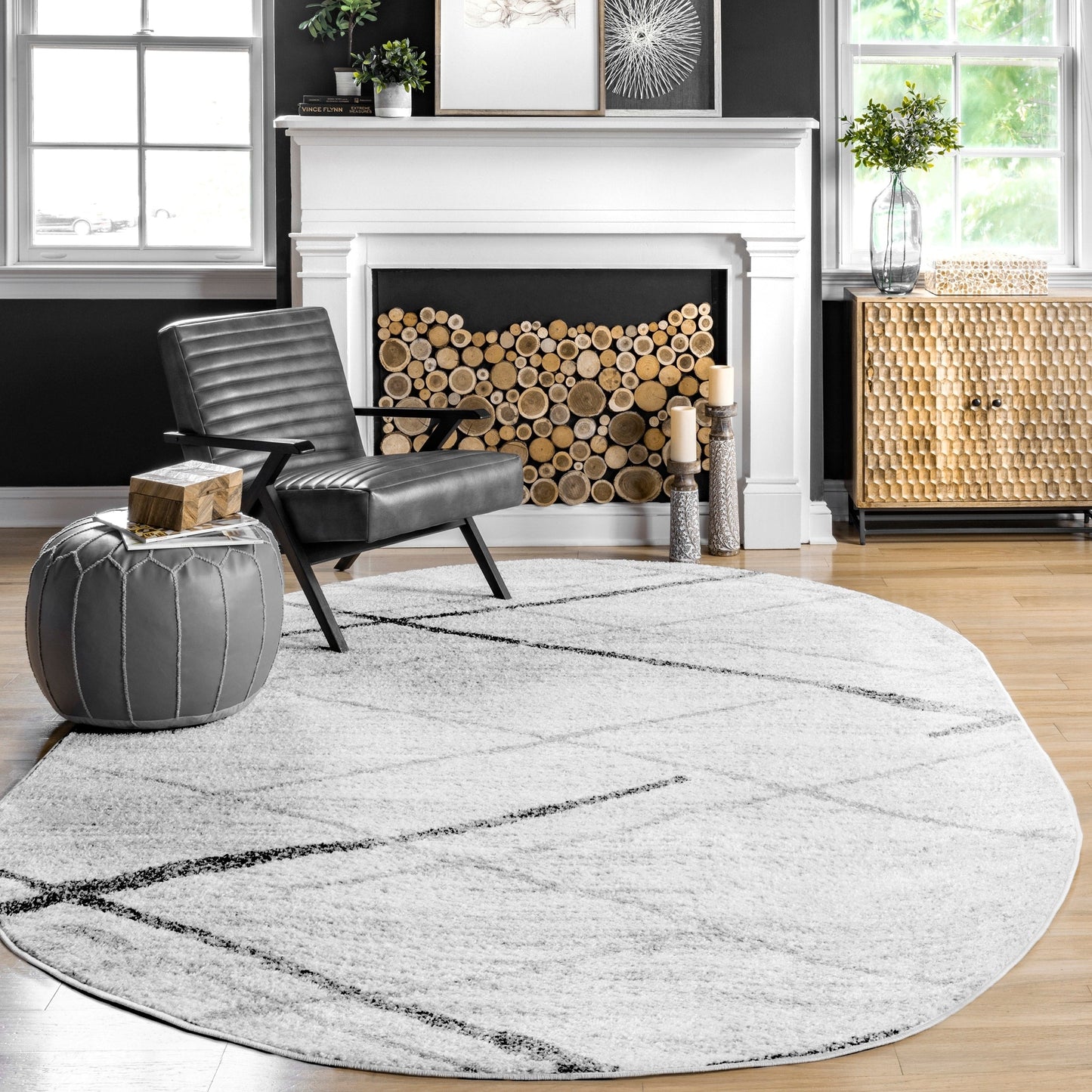 Tapis abstrait moderne Nuloom Skylar