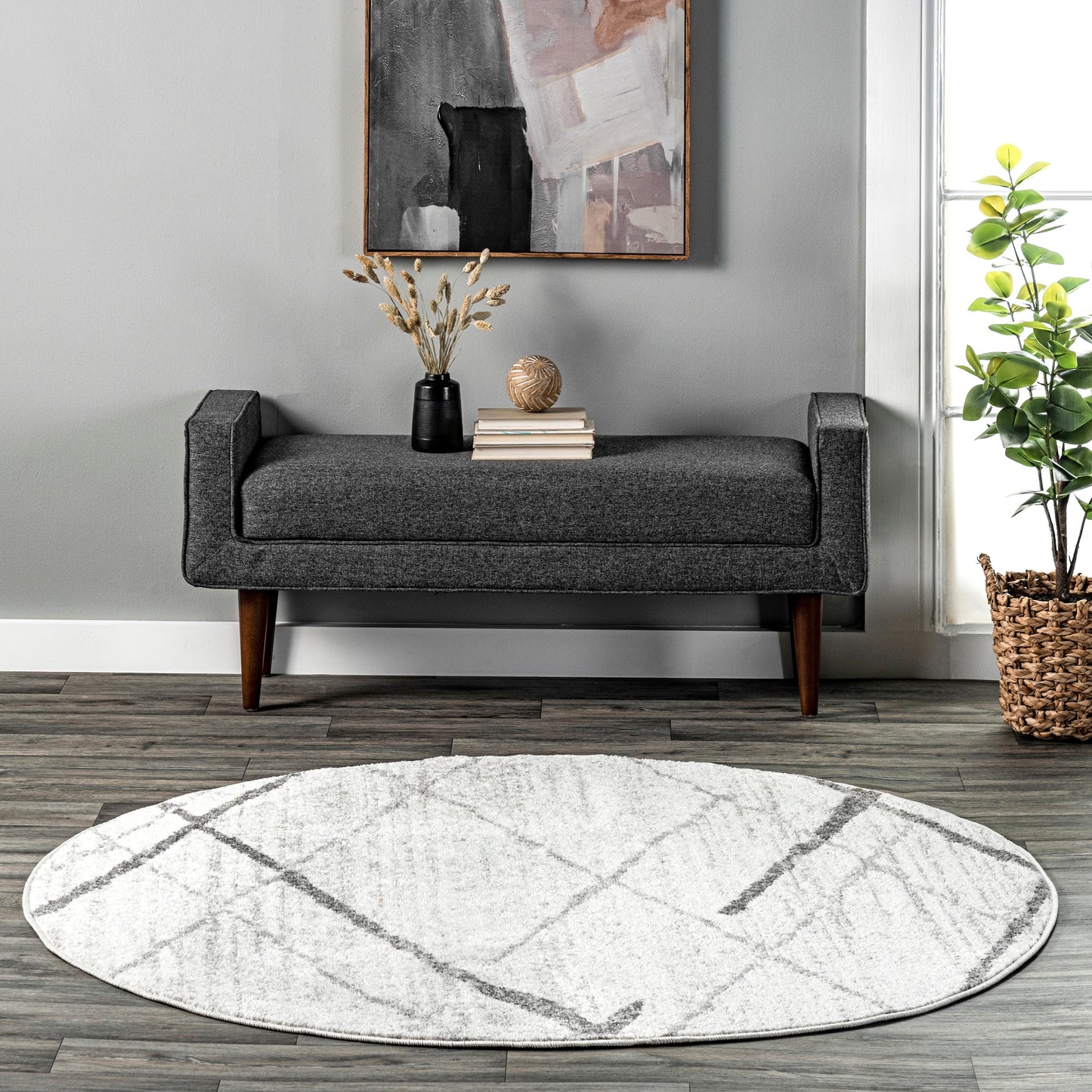 Tapis abstrait moderne Nuloom Skylar