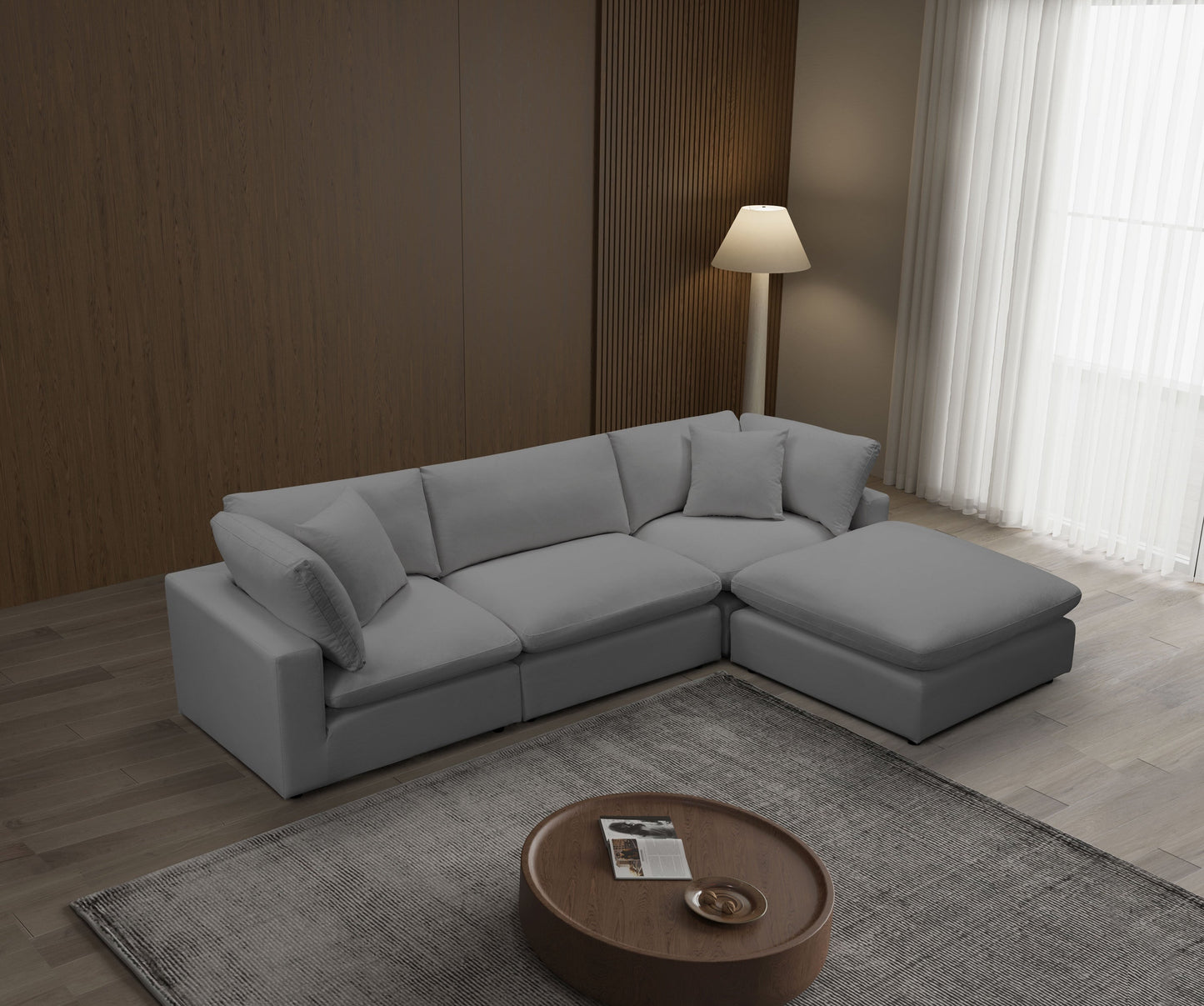 Canapé méridienne - Gris Sol