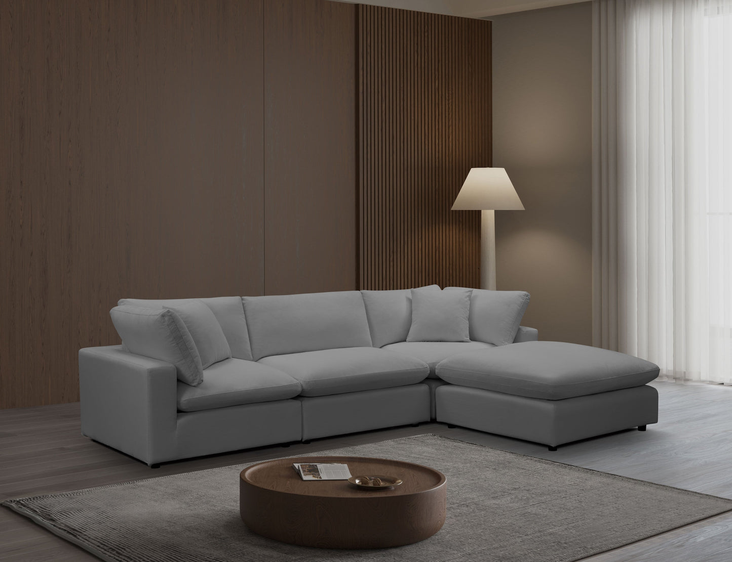 Canapé méridienne - Gris Sol