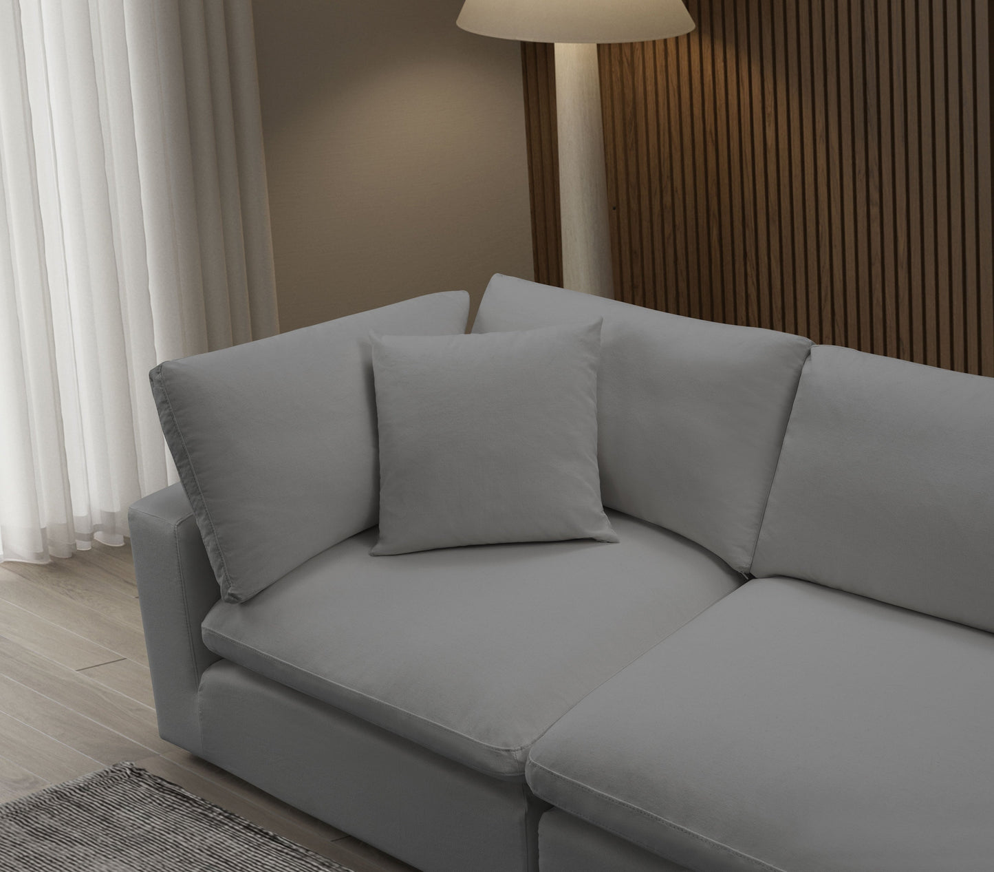 Canapé méridienne - Gris Sol