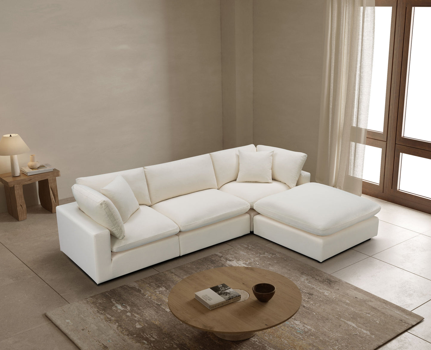 Canapé méridienne - Sol Ivory