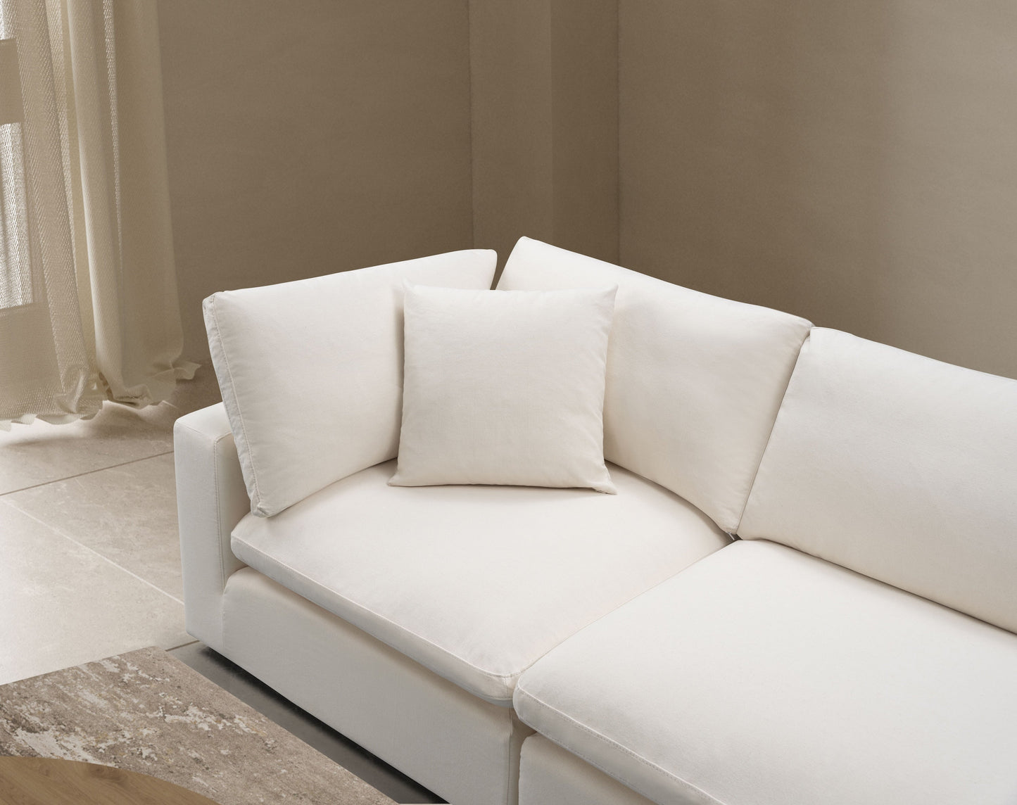 Canapé méridienne - Sol Ivory