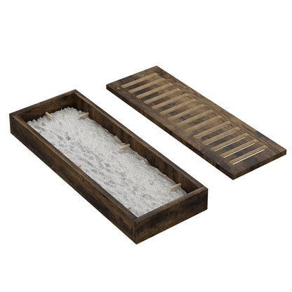 Bac à litière pour chat à deux compartiments, meuble multifonctionnel