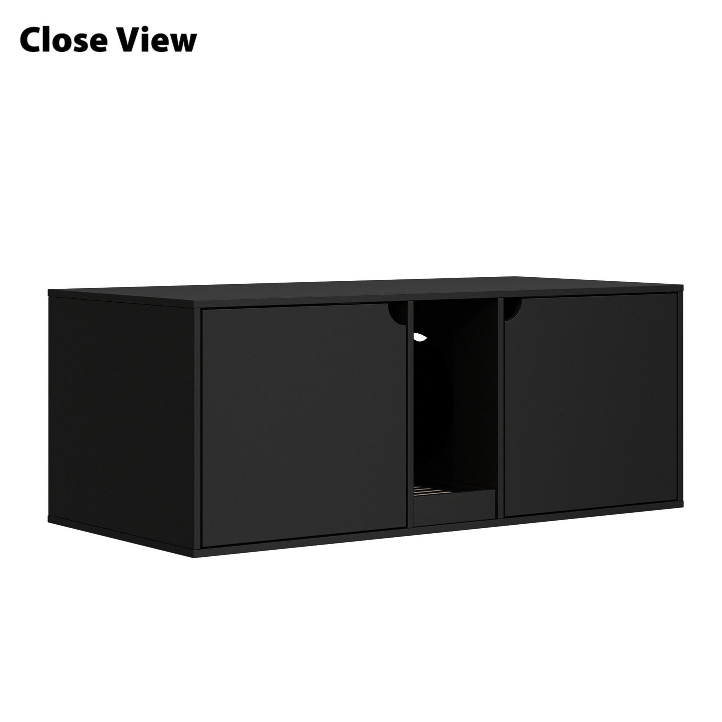 Bac à litière pour chat à deux compartiments, meuble multifonctionnel