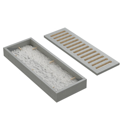 Bac à litière pour chat à deux compartiments, meuble multifonctionnel