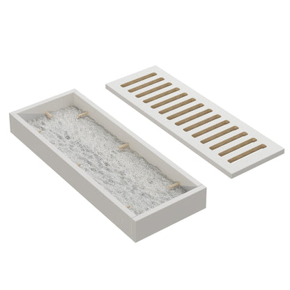 Bac à litière pour chat à deux compartiments, meuble multifonctionnel