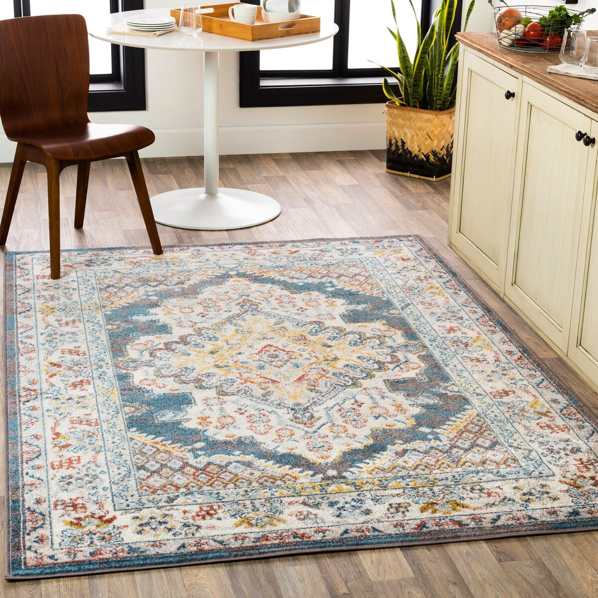 Tapis médaillon persan traditionnel Livabliss Elmas