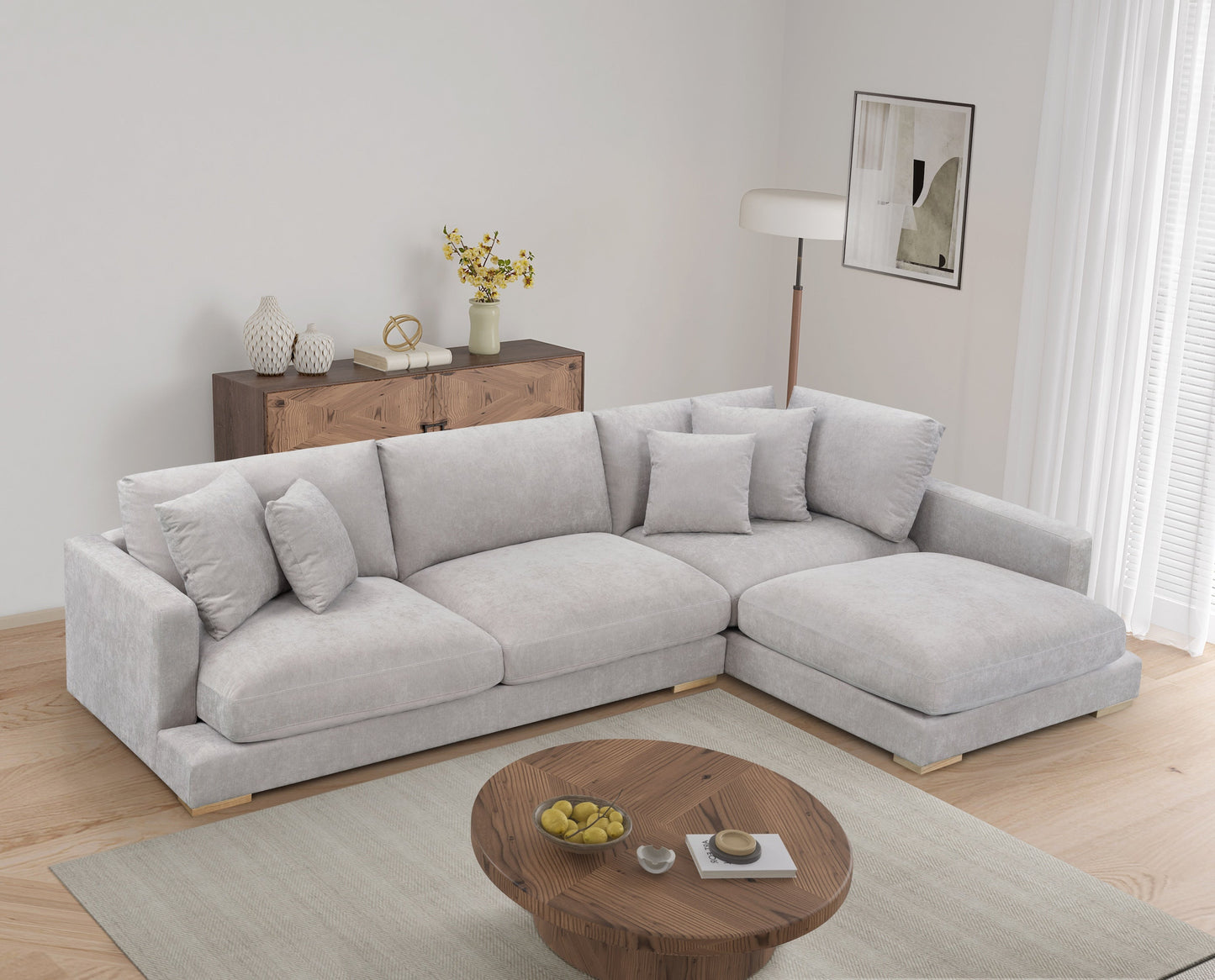 Canapé en tissu - Velora Écru