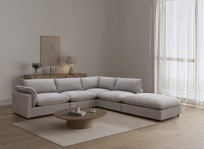 Canapé en tissu - Velora Écru