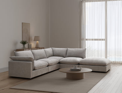 Canapé en tissu - Velora Écru