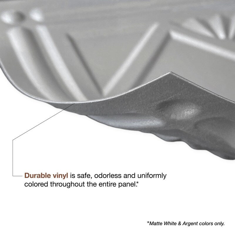 Panneau mural en PVC Alphabet FASÄDE 4 pieds x 8 pieds en blanc mat