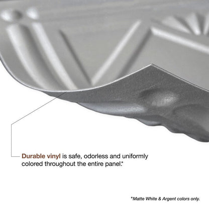 Panneau mural en PVC Alphabet FASÄDE 4 pieds x 8 pieds en blanc mat