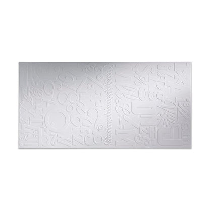 Panneau mural en PVC Alphabet FASÄDE 4 pieds x 8 pieds en blanc mat