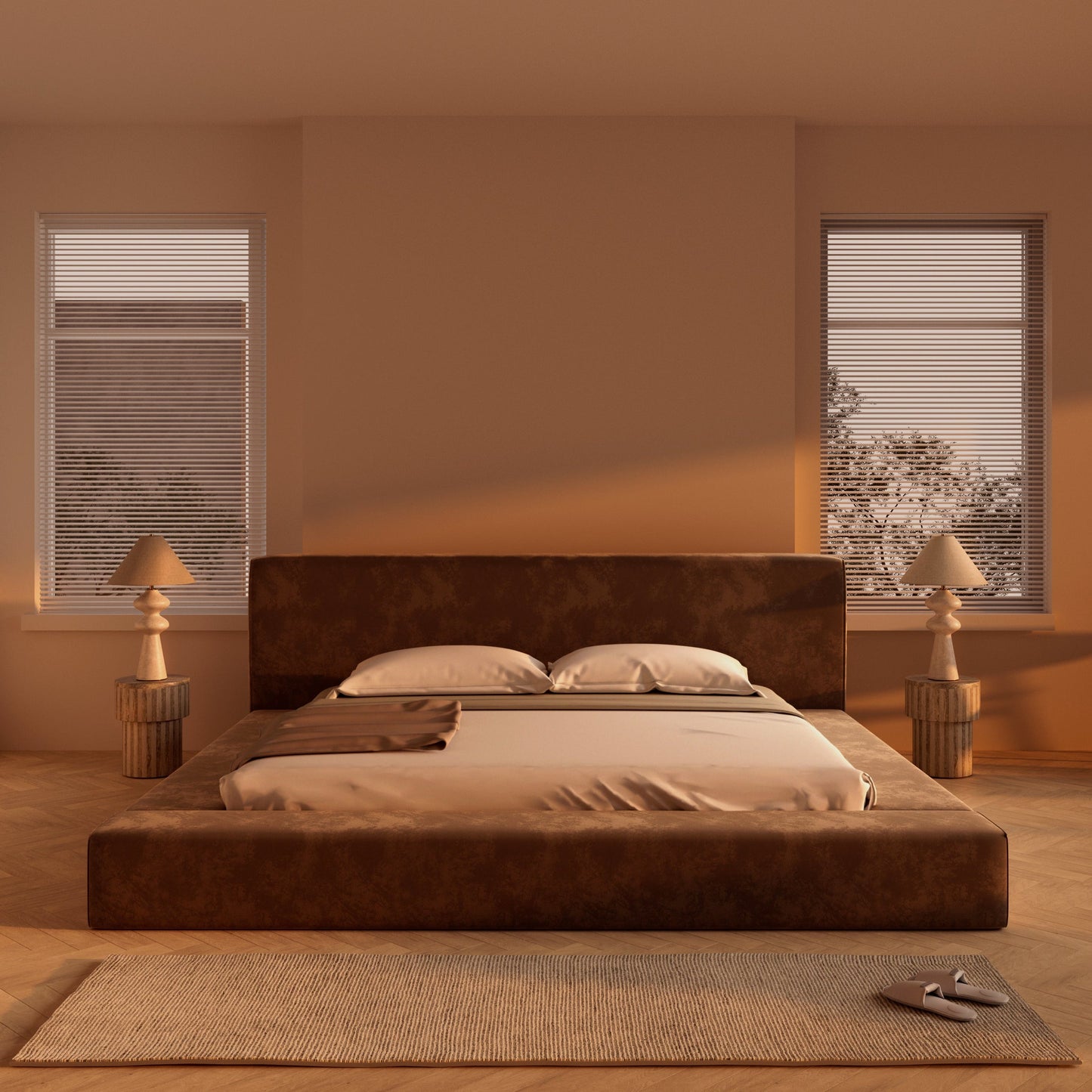 Cadre de lit - Vellie Mocha