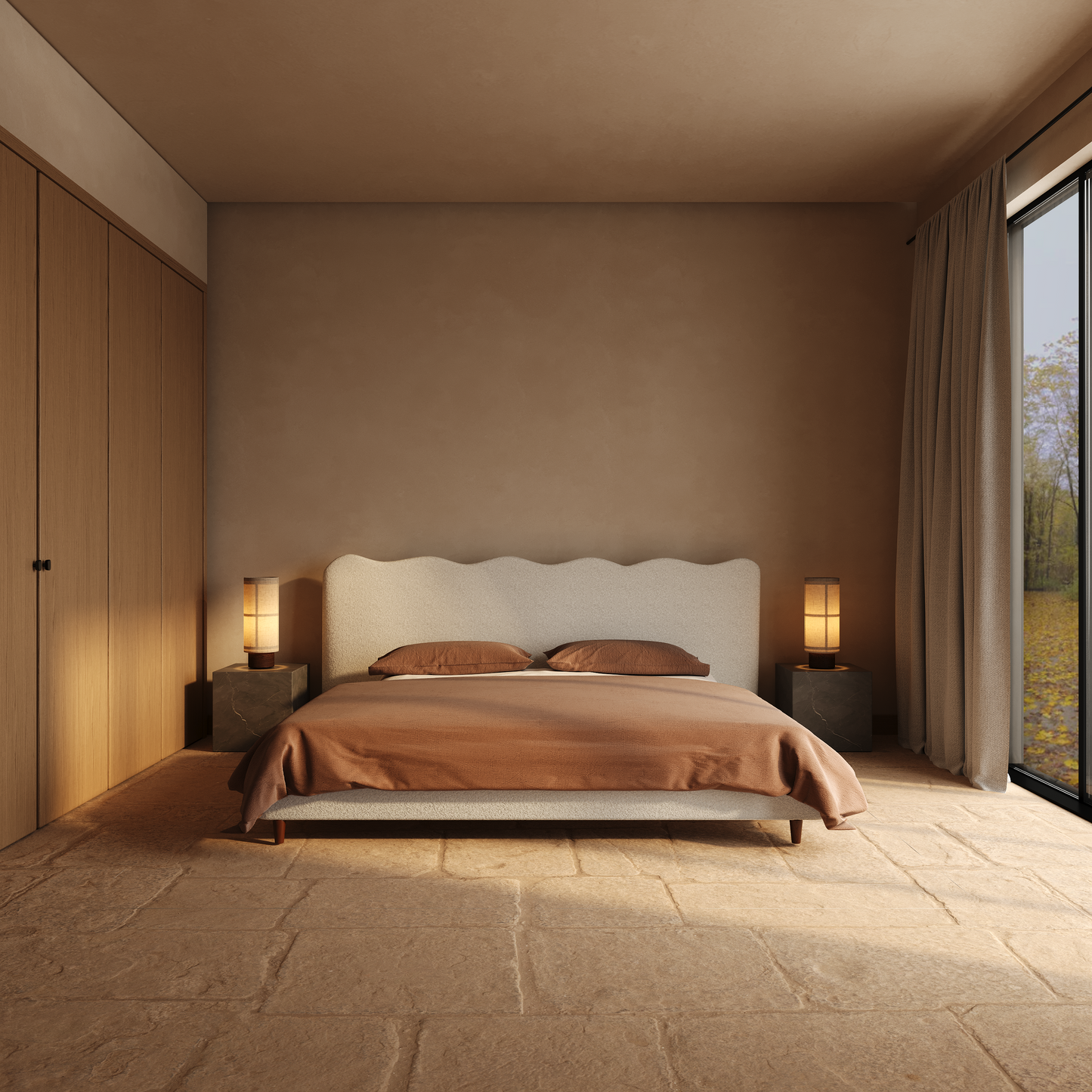 Cadre de lit rembourré - Boucle