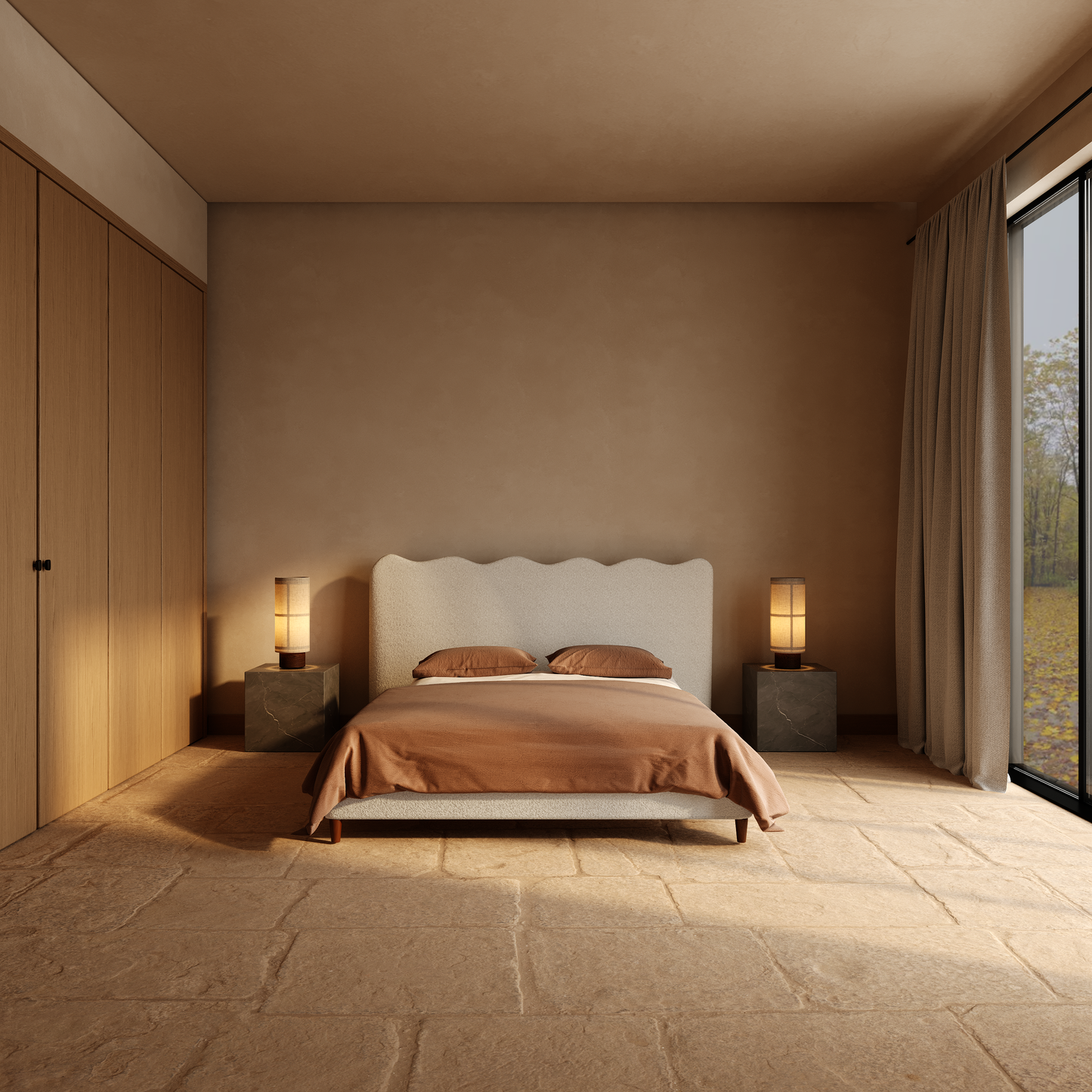 Cadre de lit rembourré - Boucle