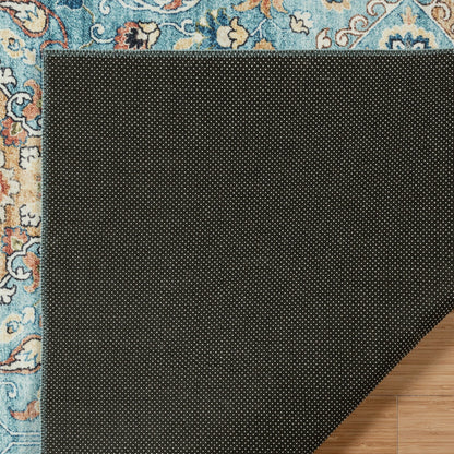 Gertmenian Crystal Print Washable Digital Printed Flat Pile Polyester Slip Resistant Area Rug Collection