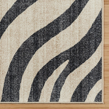 Gertmenian Crystal Print Washable Digital Printed Flat Pile Polyester Slip Resistant Area Rug Collection
