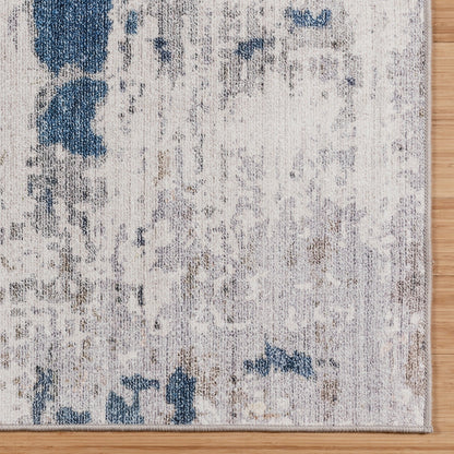 Gertmenian Crystal Print Washable Digital Printed Flat Pile Polyester Slip Resistant Area Rug Collection