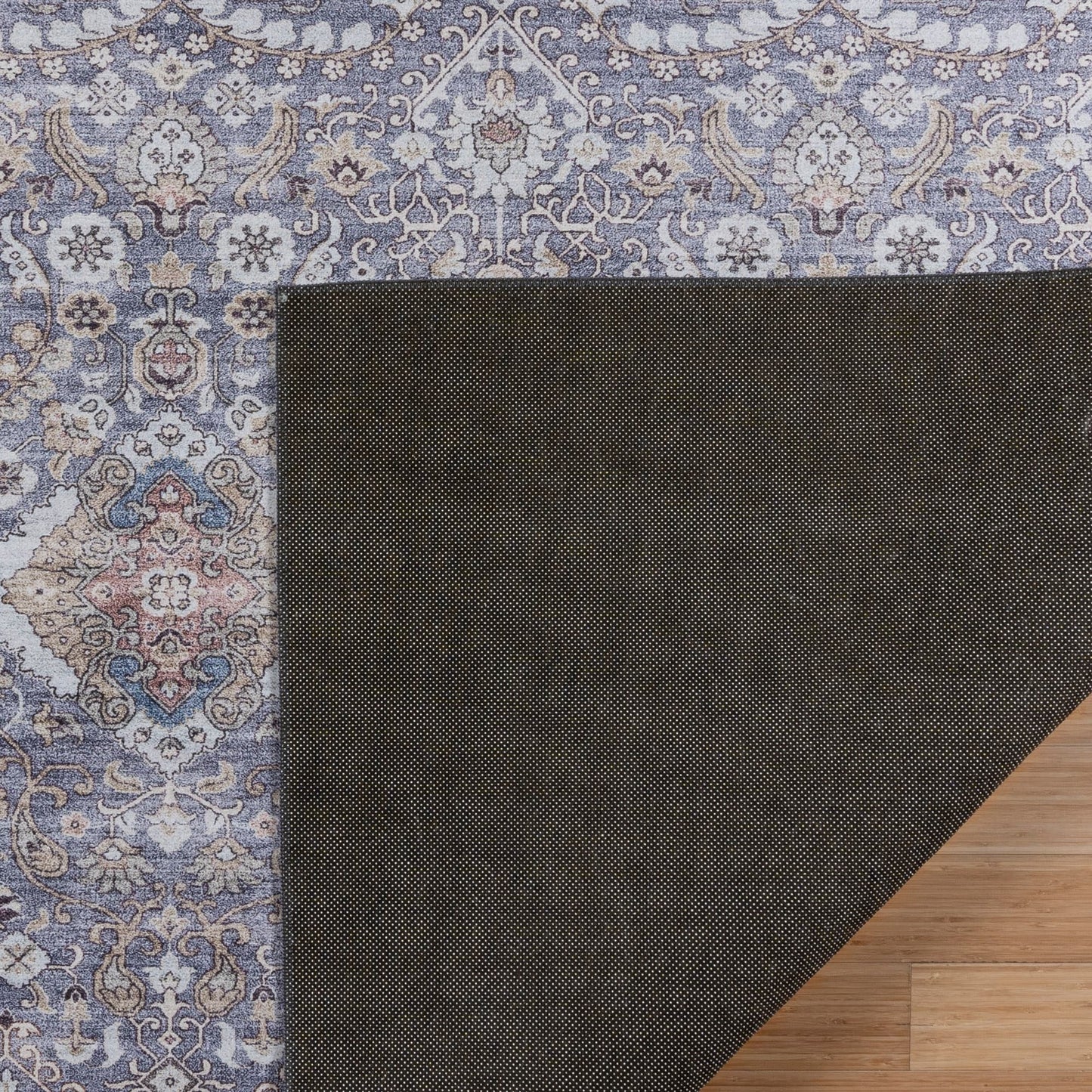 Gertmenian Crystal Print Washable Digital Printed Flat Pile Polyester Slip Resistant Area Rug Collection