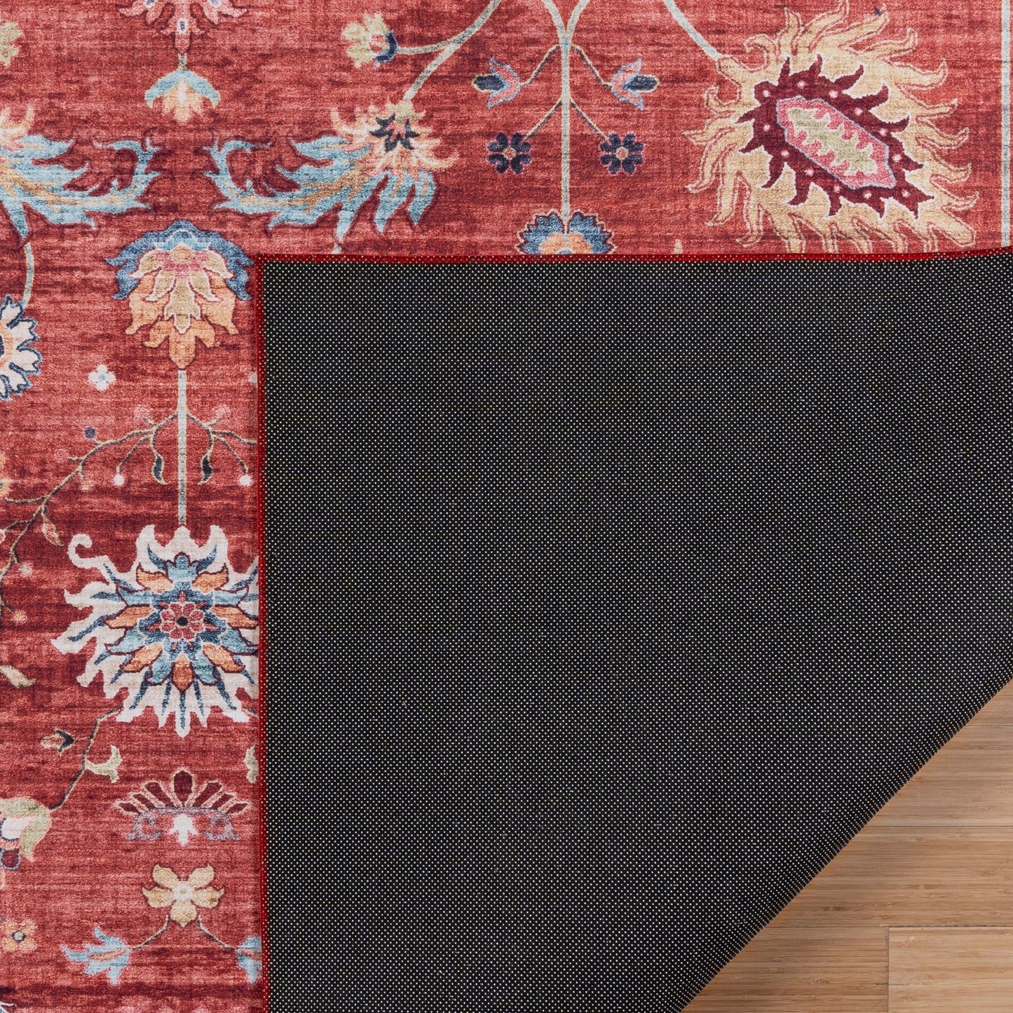 Gertmenian Crystal Print Washable Digital Printed Flat Pile Polyester Slip Resistant Area Rug Collection