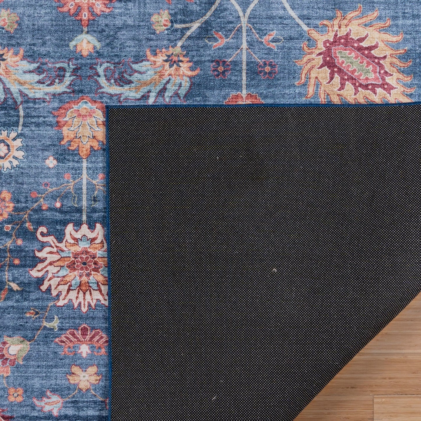 Gertmenian Crystal Print Washable Digital Printed Flat Pile Polyester Slip Resistant Area Rug Collection
