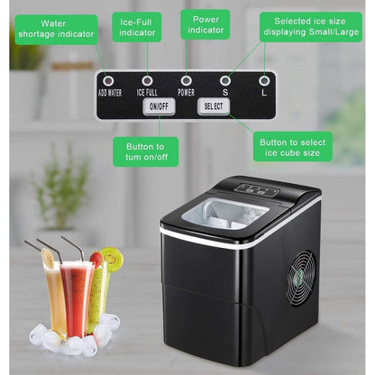 Ice Maker Machine Countertop-Portable Ice Cube Makers 26 lbs in 1 hrs