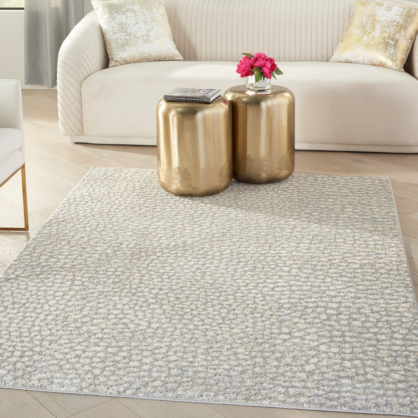 Tapis moderne abstrait en galets Nourison Joli