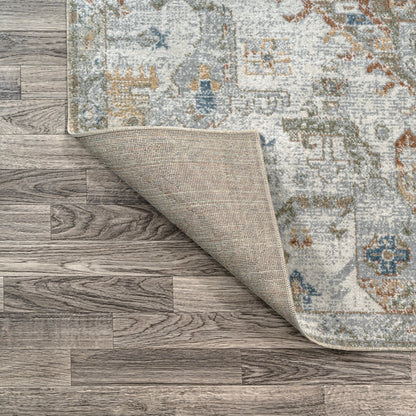 JONATHAN Y Brandy Bohemian Medallion Low-Pile Machine-Washable Cream/Terra Area Rug