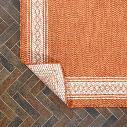 JONATHAN Y Havana Classic Diamond Border Indoor/Outdoor Area Rug