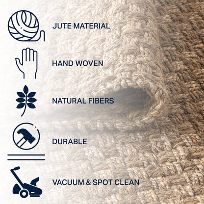 JONATHAN Y Hiro Hand Woven Boucle Chunky Jute Area Rug