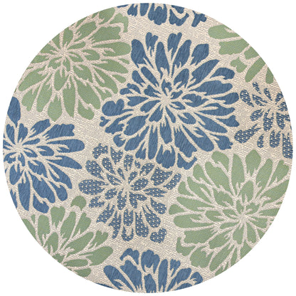 JONATHAN Y Floral Textured Weave Indoor/Outdoor Area Rug