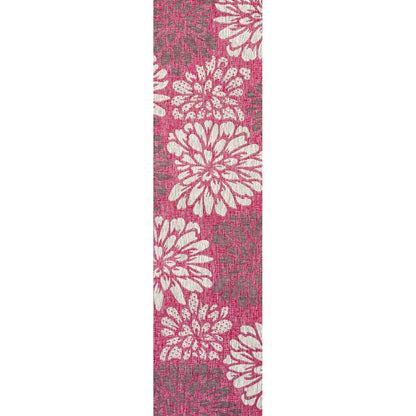 JONATHAN Y Floral Textured Weave Indoor/Outdoor Area Rug