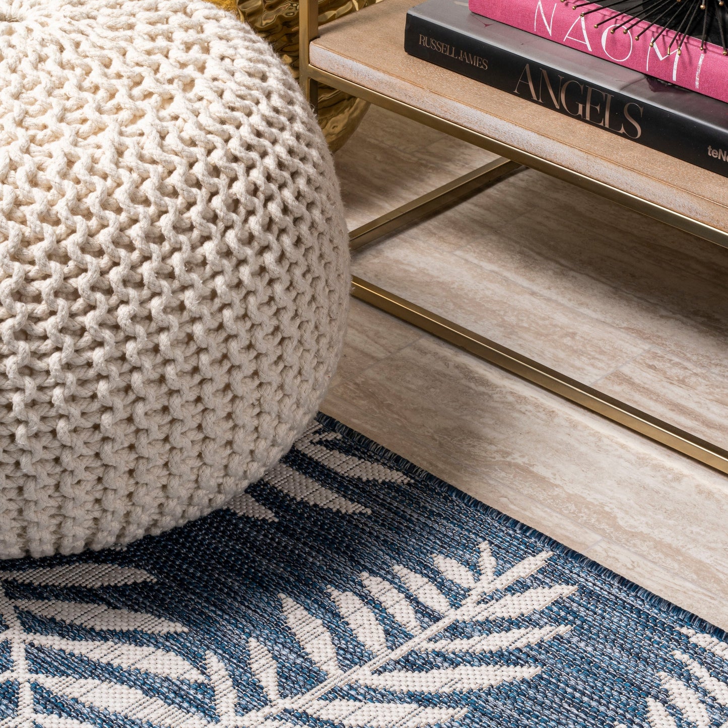 JONATHAN Y Galon Palm Frond Indoor/Outdoor Area Rug