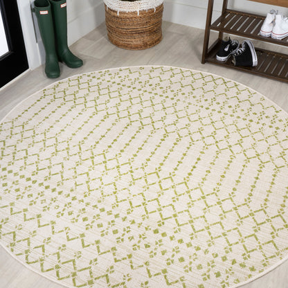 JONATHAN Y Trebol Moroccan Geometric Textured Weave Indoor/Outdoor Area Rug