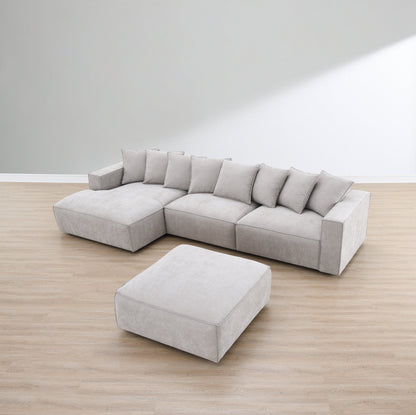 Canapé en tissu - Velora Écru