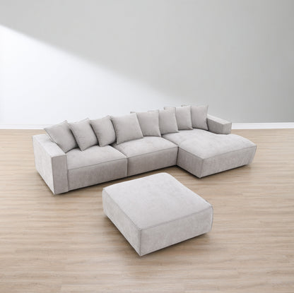 Canapé en tissu - Velora Écru