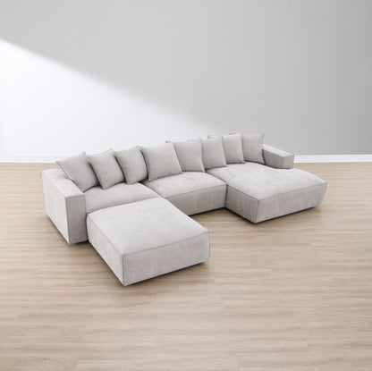 Canapé en tissu - Velora Écru