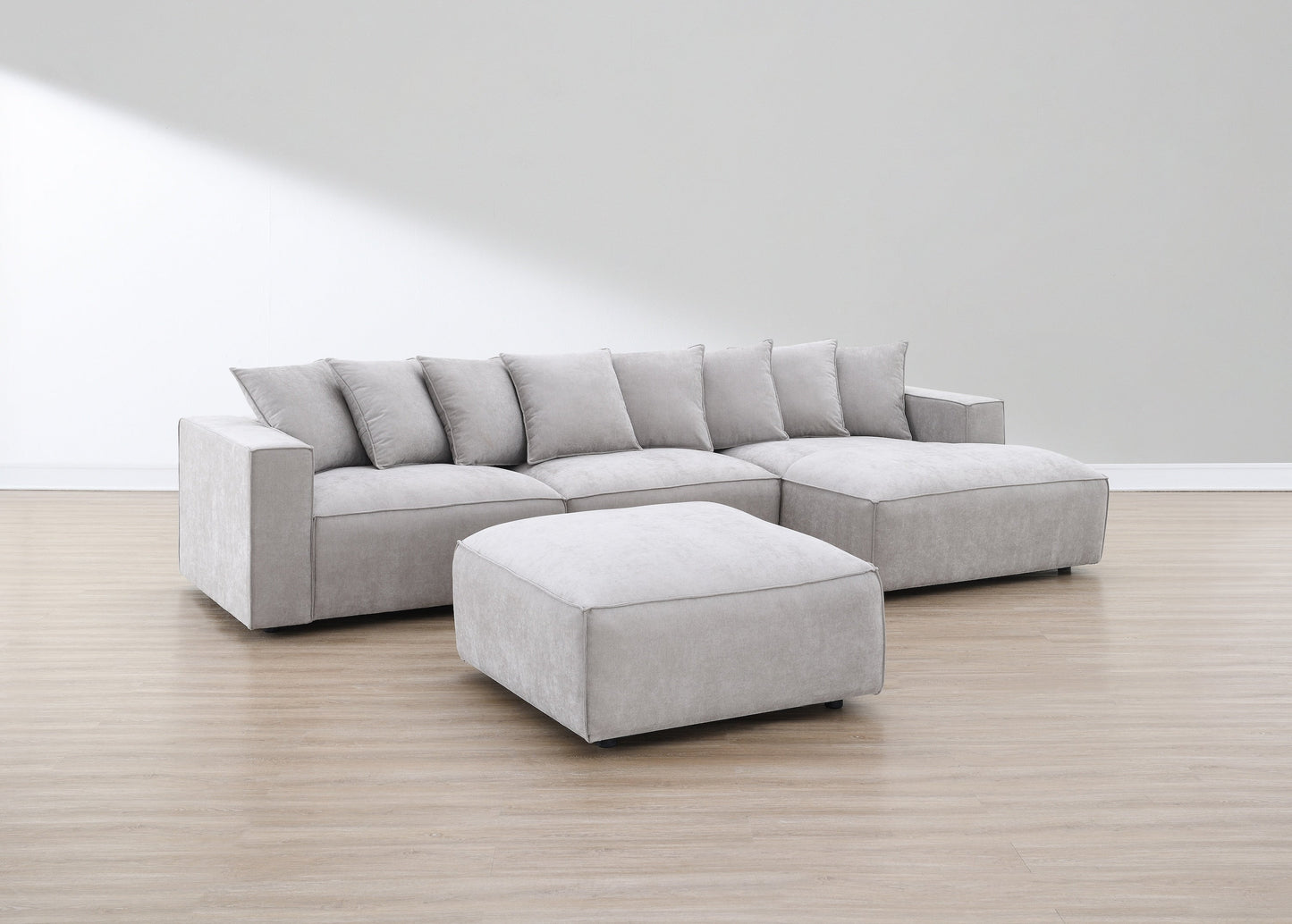 Canapé en tissu - Velora Écru