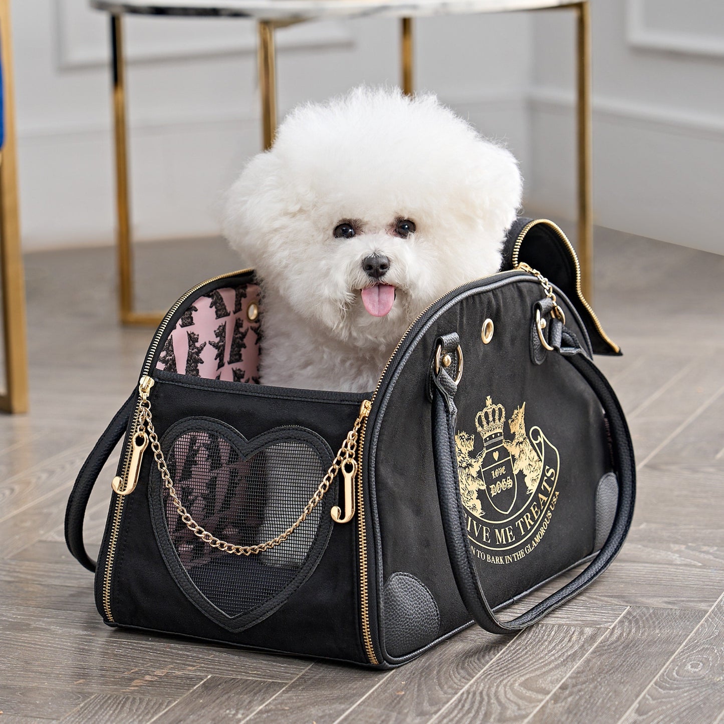 Sac de transport pour animaux de compagnie Juicy Couture Give Me Treats - Sac de voyage élégant