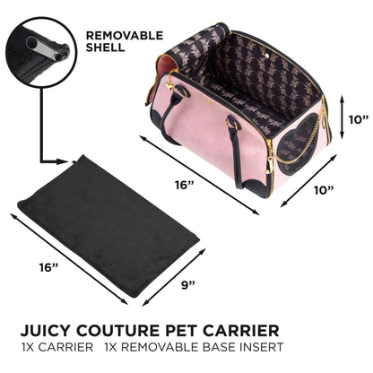 Sac de transport pour animaux de compagnie Juicy Couture Give Me Treats - Sac de voyage élégant