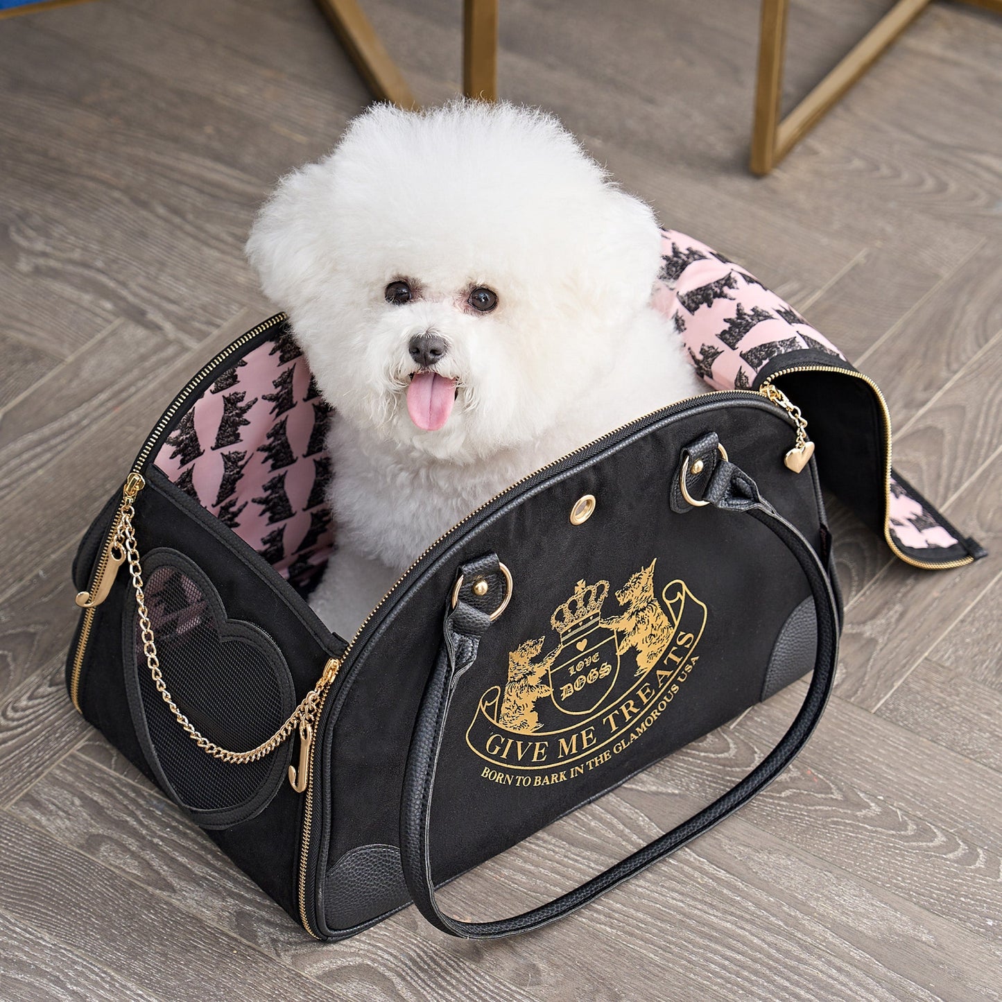 Sac de transport pour animaux de compagnie Juicy Couture Give Me Treats - Sac de voyage élégant