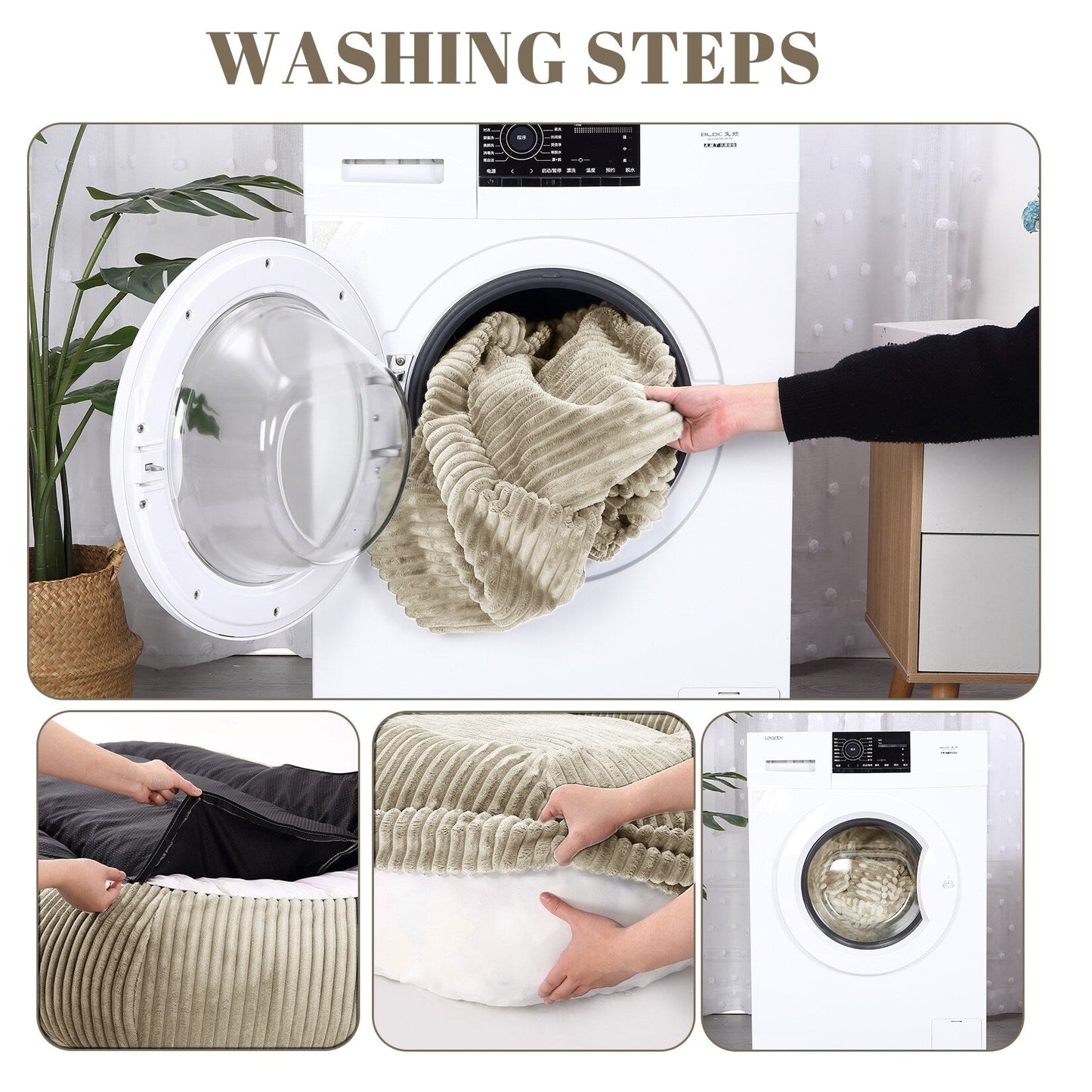 Lit géant pour chien (71 x 48 x 14 cm) - Grand lit pour chien (adultes) - Lavable