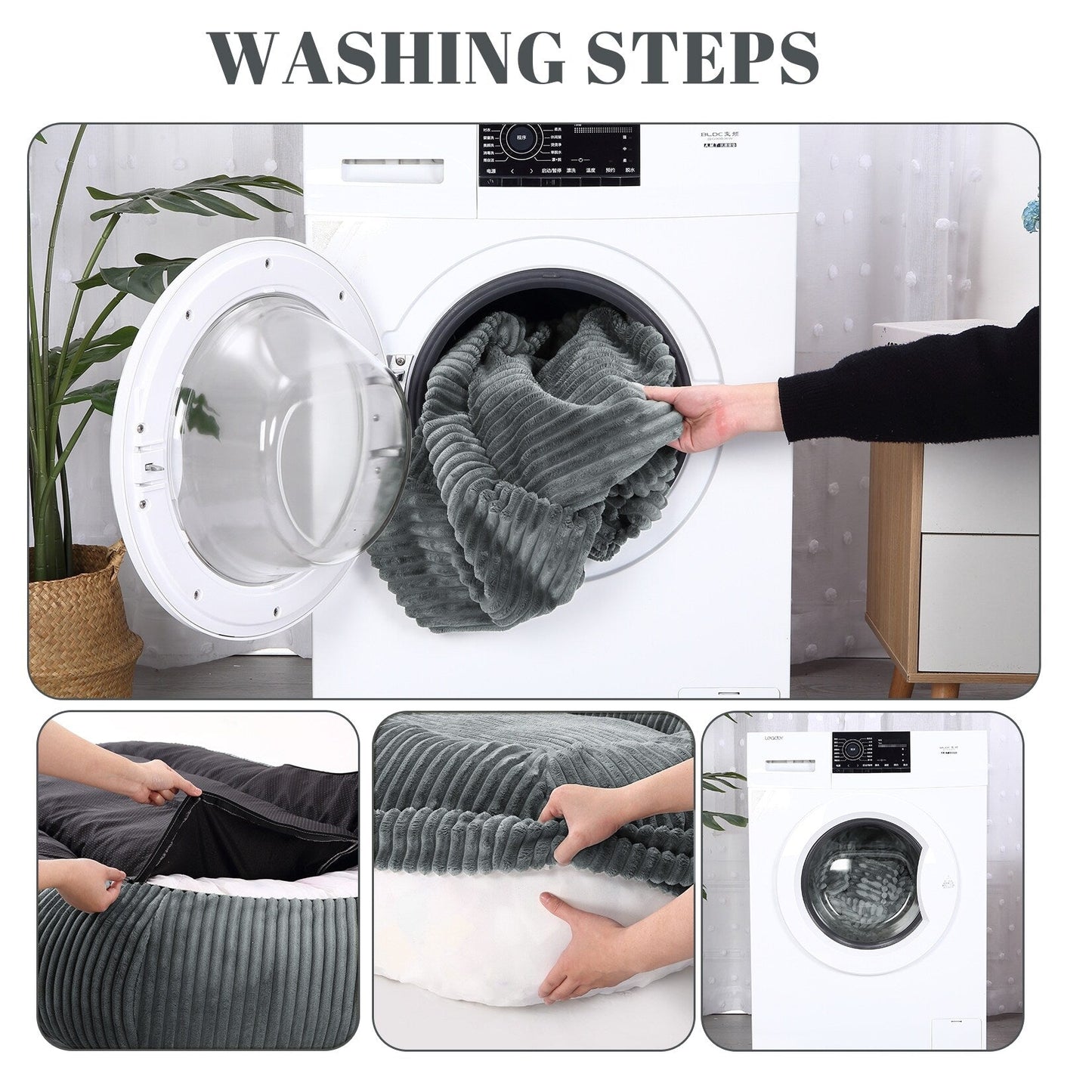 Lit géant pour chien (71 x 48 x 14 cm) - Grand lit pour chien (adultes) - Lavable