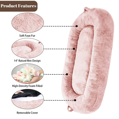 Lit géant pour chien (71 x 48 x 14 cm) - Grand lit pour chien (adultes) - Lavable