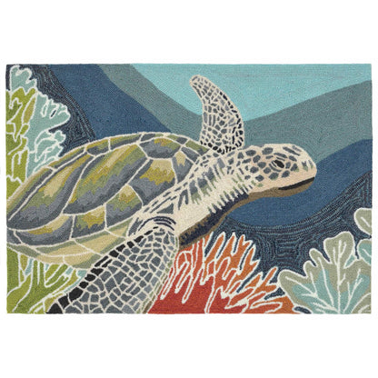 Liora Manne Ravella Akumal Indoor/Outdoor Rug Ocean